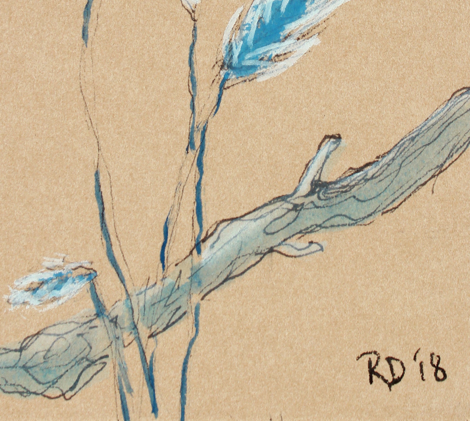 <i>Little Plants of Big Sur XII</i> <br>2018 Gouache & Ink <br><br>#A7490