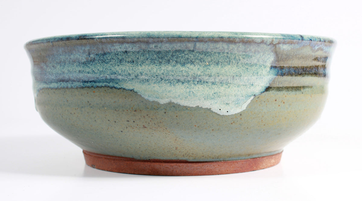 20th Century Wide Stone Ground Ceramic Bowl &lt;br&gt;Signed &lt;br&gt;&lt;br&gt;#A7517