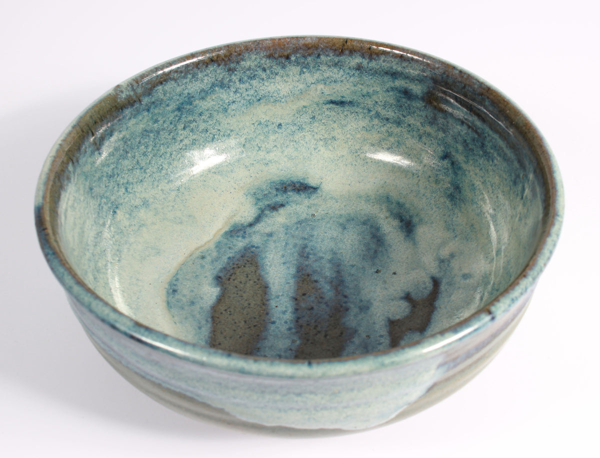 20th Century Wide Stone Ground Ceramic Bowl <br>Signed <br><br>#A7517