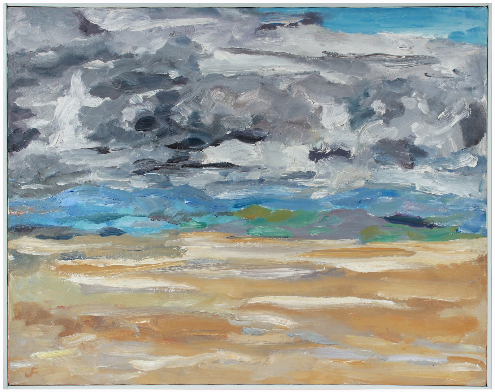 Serene Bay Area Expressionist Landscape <br>1989 Oil <br><br>#A7569