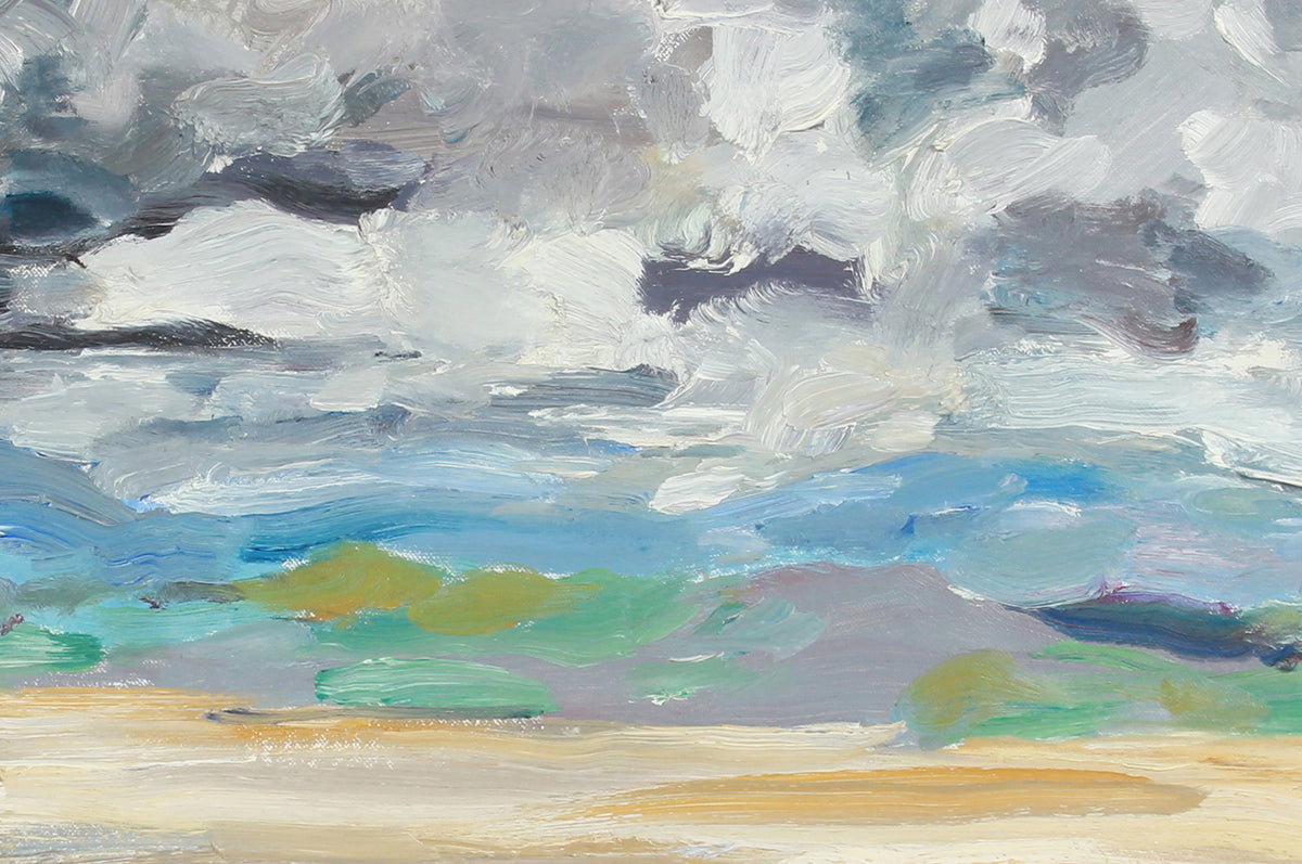 Serene Bay Area Expressionist Landscape <br>1989 Oil <br><br>#A7569