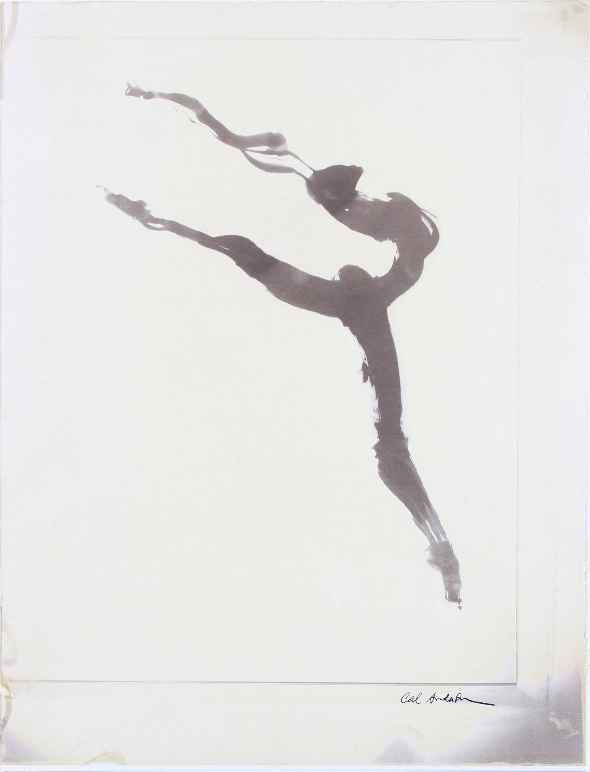 Leaping Abstracted Dancer &lt;br&gt;Mid 20th Century Photocopy &lt;br&gt;&lt;br&gt;#A7618