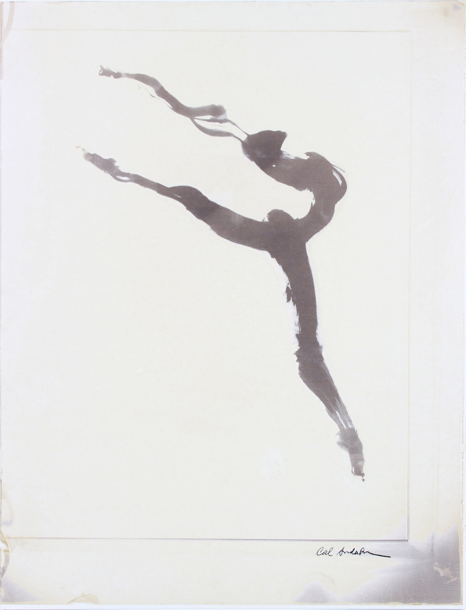 Leaping Abstracted Dancer <br>Mid 20th Century Photocopy <br><br>#A7618