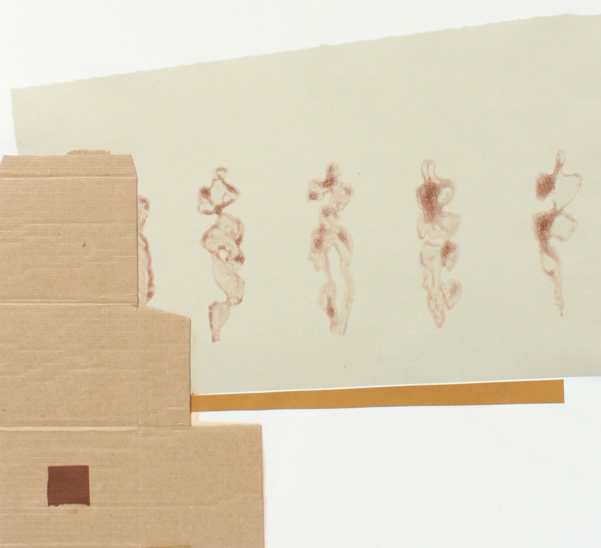 Mixed Media Collage with Figures <br>20th Century Paper Collage <br><br>#A7633