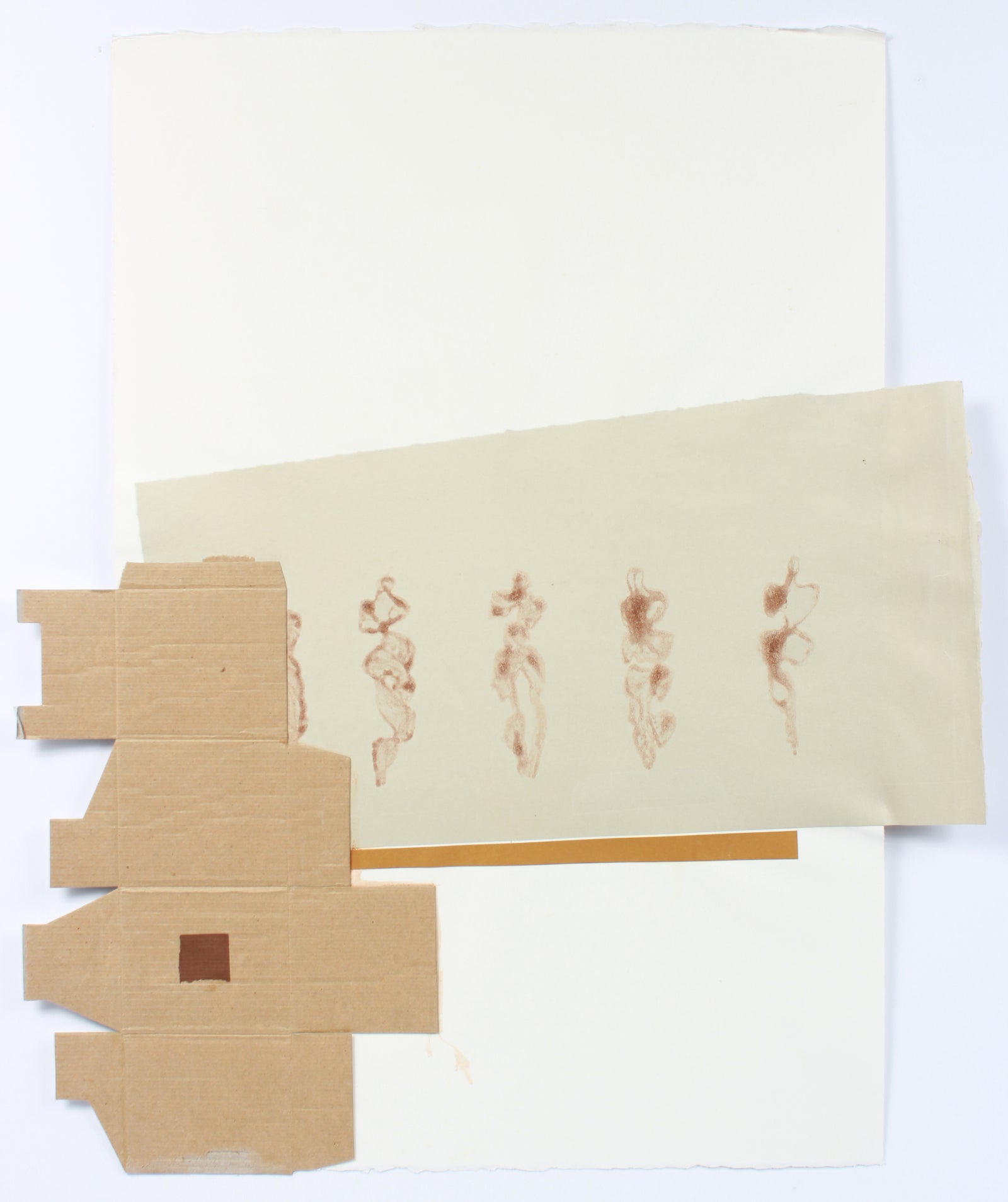 Mixed Media Collage with Figures <br>20th Century Paper Collage <br><br>#A7633