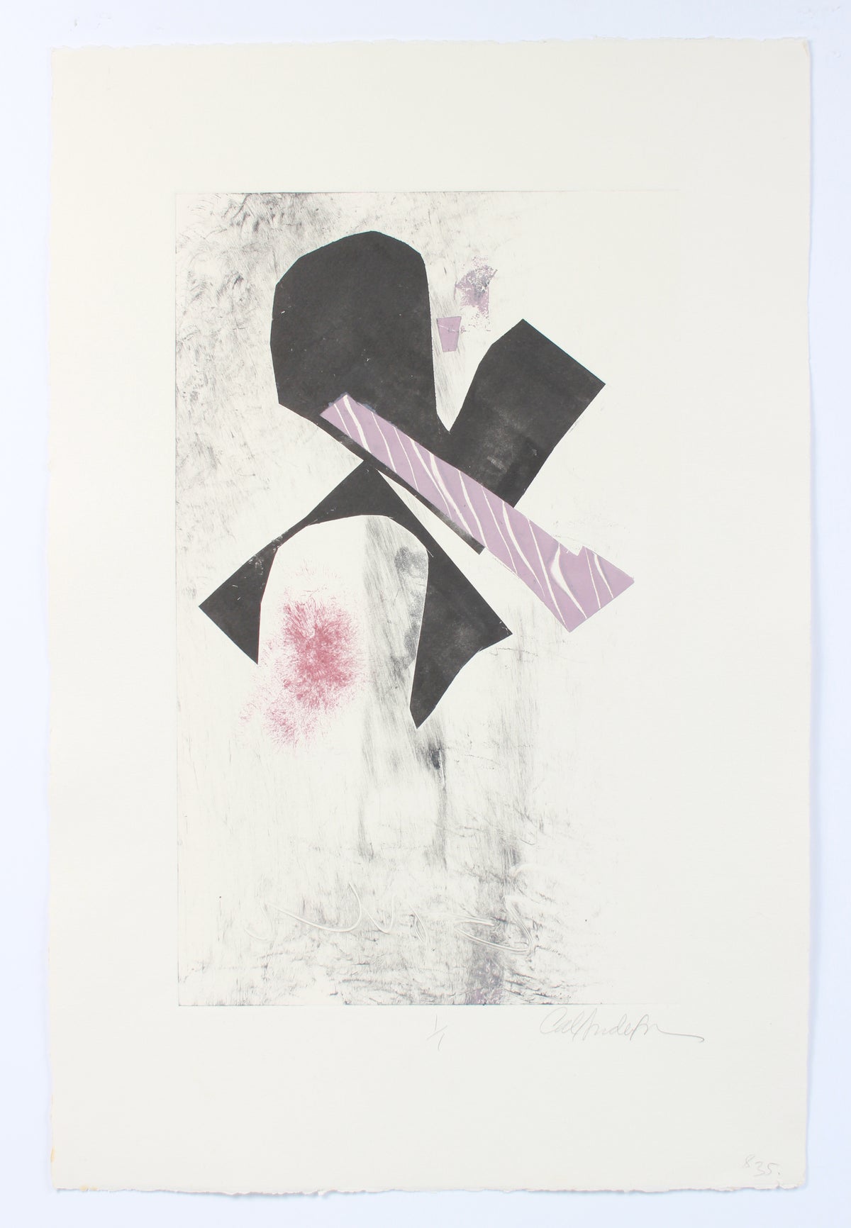 Muted Abstract Composition <br>20th Century Monotype <br><br>#A7634