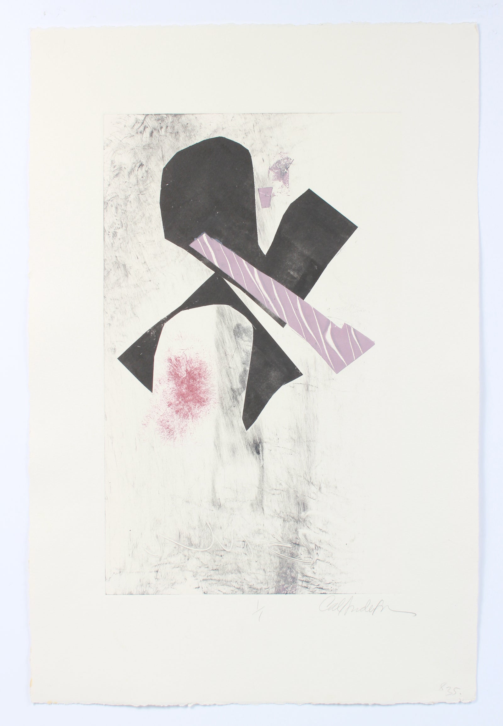 Muted Abstract Composition <br>20th Century Monotype <br><br>#A7634