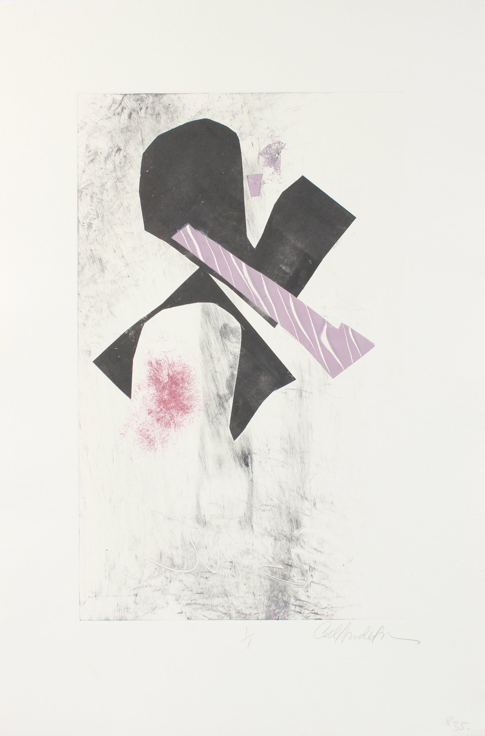 Muted Abstract Composition <br>20th Century Monotype <br><br>#A7634