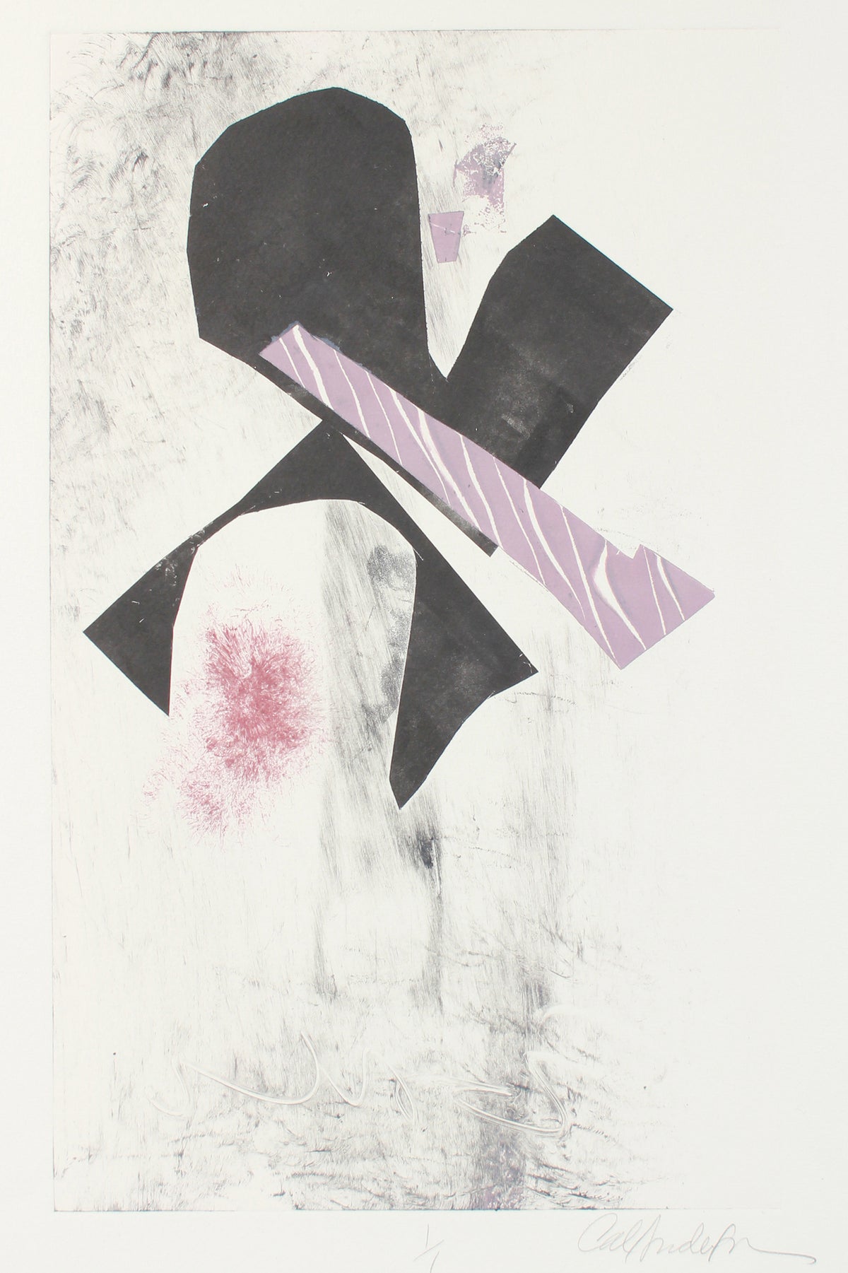 Muted Abstract Composition &lt;br&gt;20th Century Monotype &lt;br&gt;&lt;br&gt;#A7634