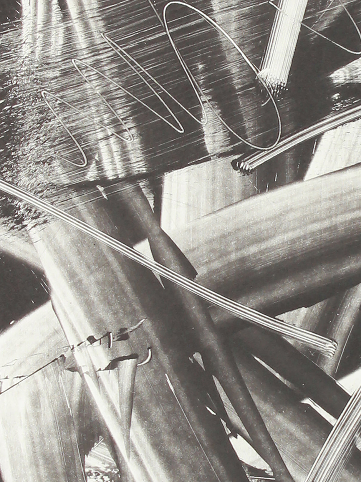 Modernist Frenetic Brushstroke Abstract <br>1990-2000s Monotype <br><br>#A7642