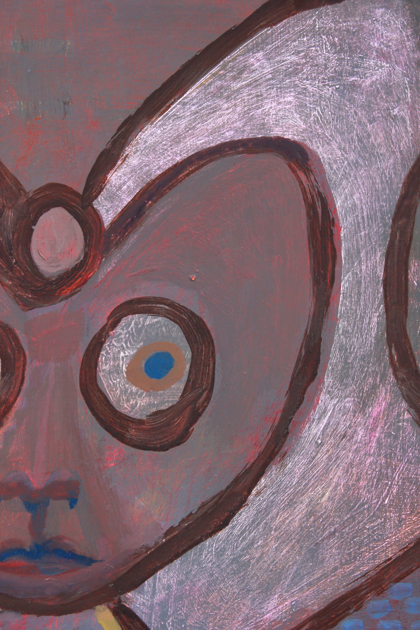 Heart-Shaped Cat in Abstraction <br>1990s Oil <br><br>#A7732