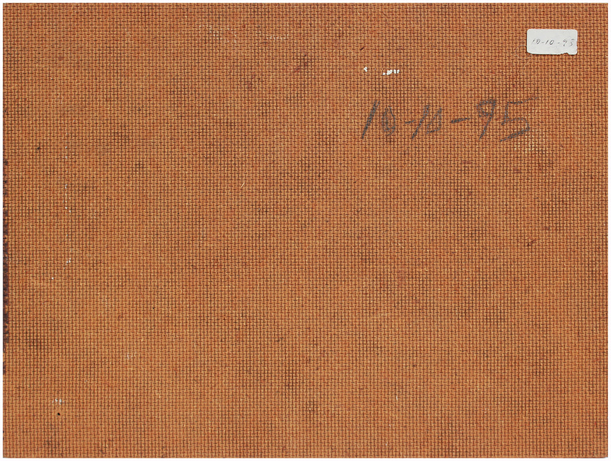 Two Colorful Surreal Figures <br>1995 Oil <br><br>#A7741