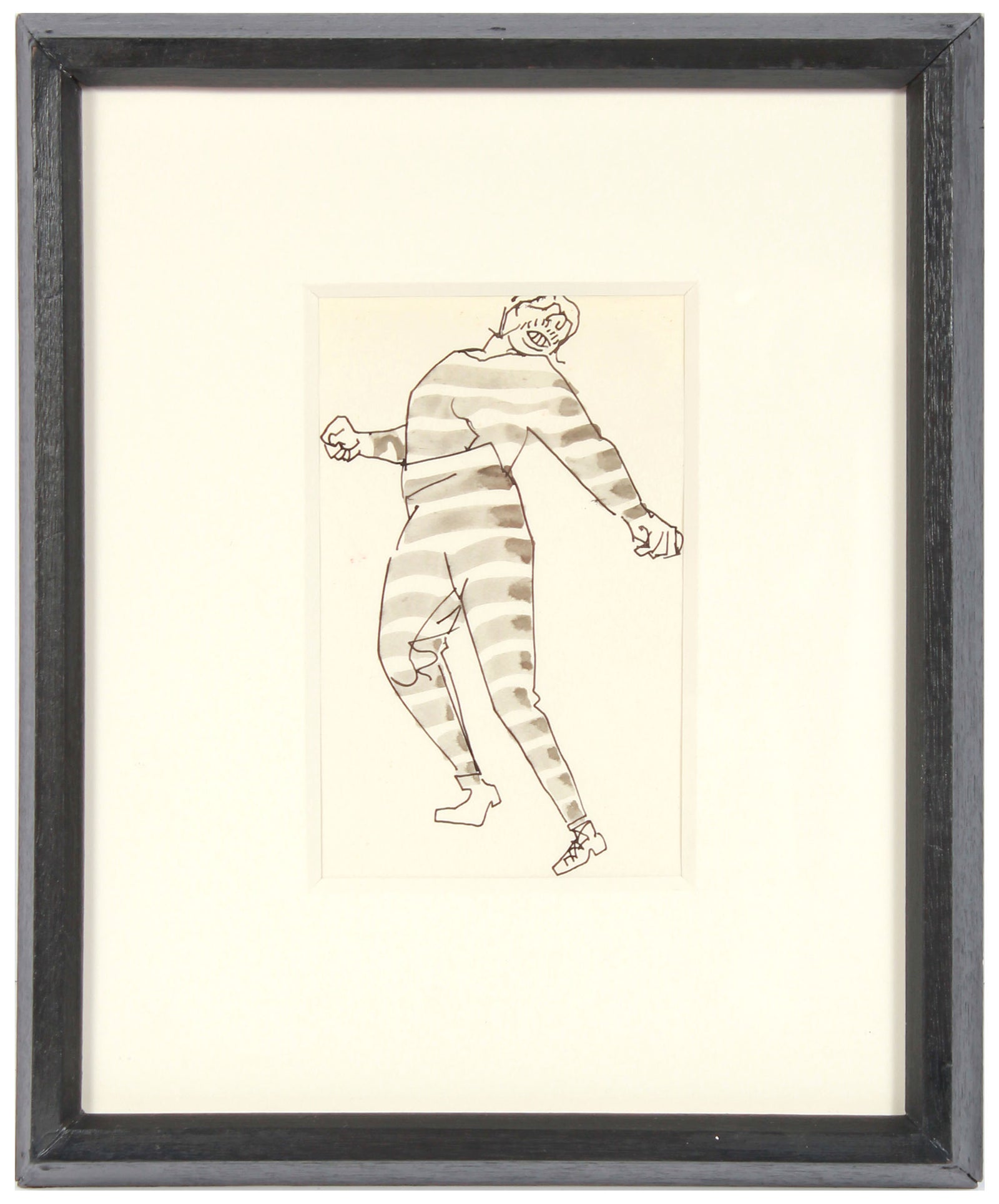 Dancing Striped Pajamas <br>1960s Ink on Paper <br><br>#A7763