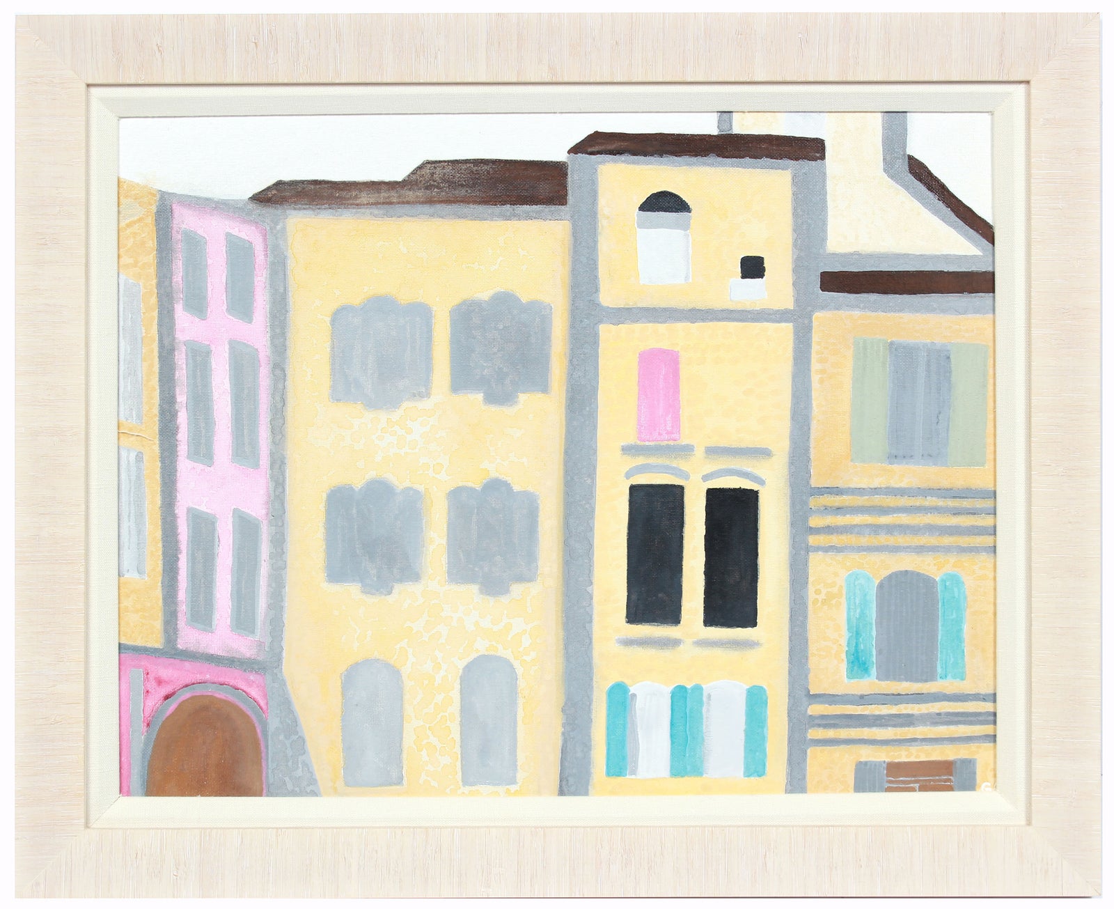 <i>Sommières Moderne</i> <br>2018 Gouache, South of France <br><br>#A7833