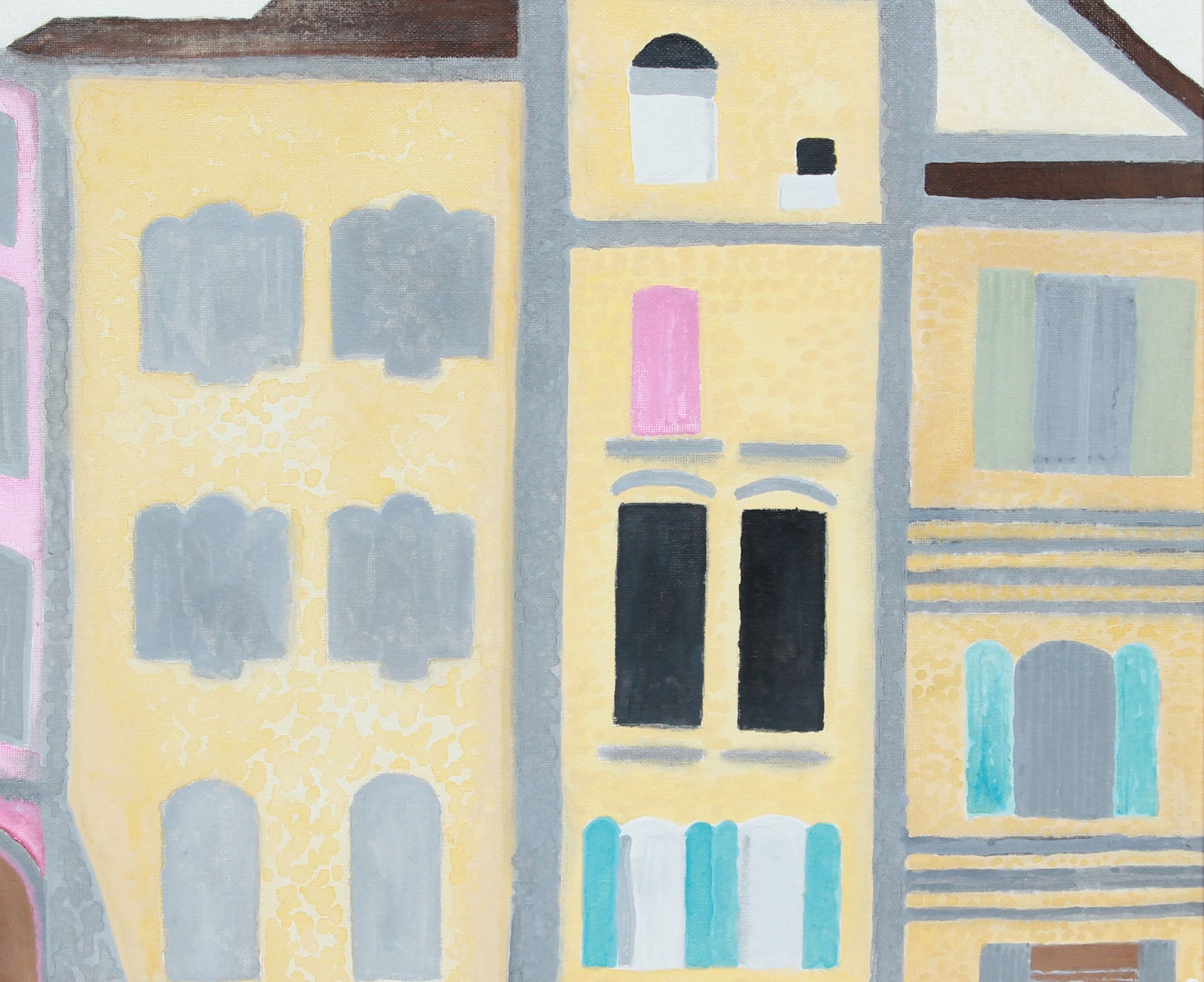 <i>Sommières Moderne</i> <br>2018 Gouache, South of France <br><br>#A7833