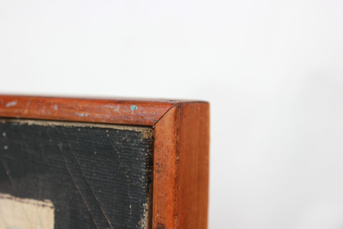 Interior Scene Behind Bars <br>1964 Oil <br><br>#A7867