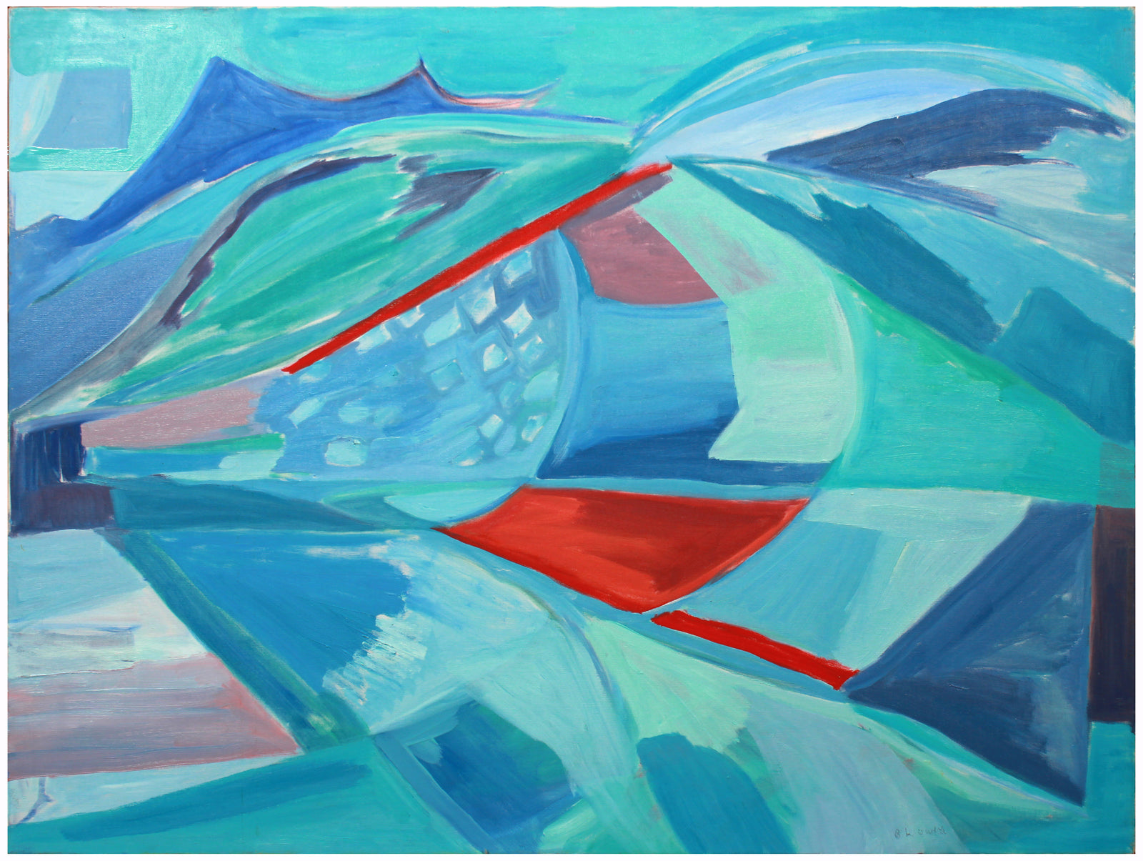 <i>Golden Gate Bridge</i> <br>1986-87 Oil Abstract <br><br>#A7875