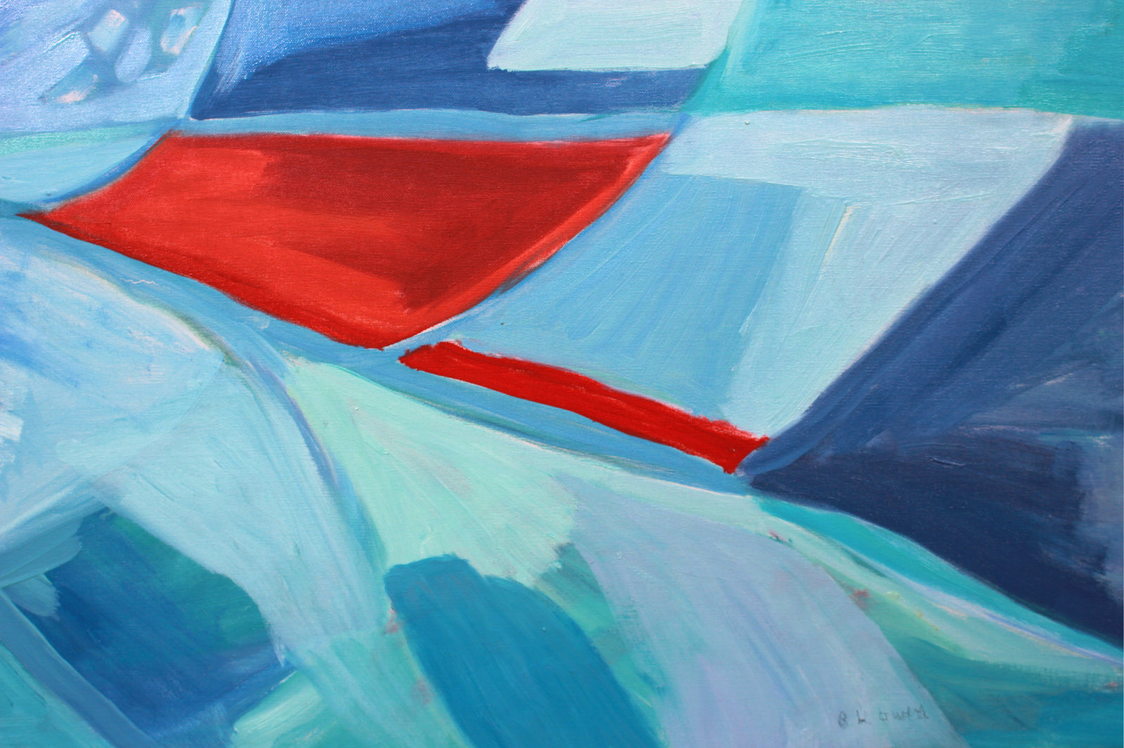<i>Golden Gate Bridge</i> <br>1986-87 Oil Abstract <br><br>#A7875