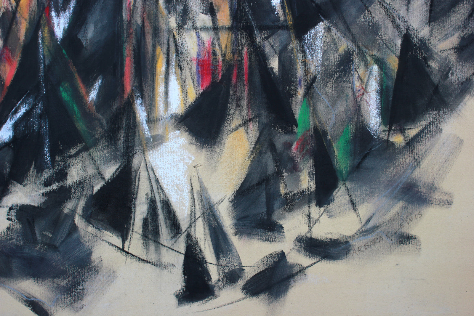 <i>Bedouin Dress</i> <br>20th Century Chalk Painting <br><br>#A7880