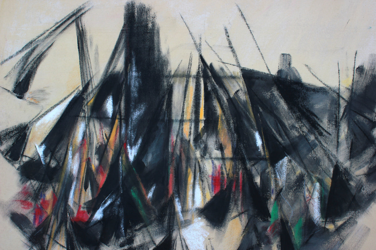 <i>Bedouin Dress</i> <br>20th Century Chalk Painting <br><br>#A7880