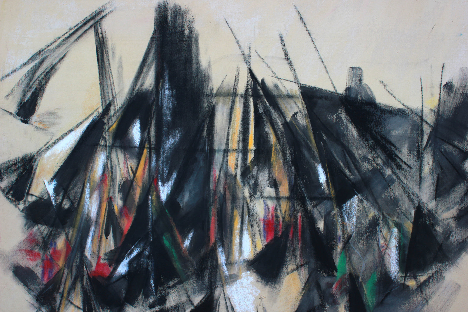 <i>Bedouin Dress</i> <br>20th Century Chalk Painting <br><br>#A7880