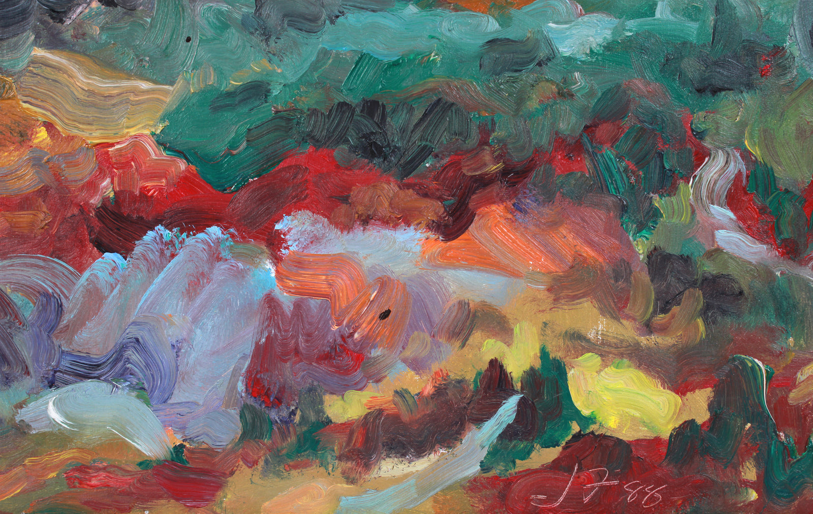 <i>Half Moon Bay</i> <br>1988 Oil Scene <br><br>#A7892