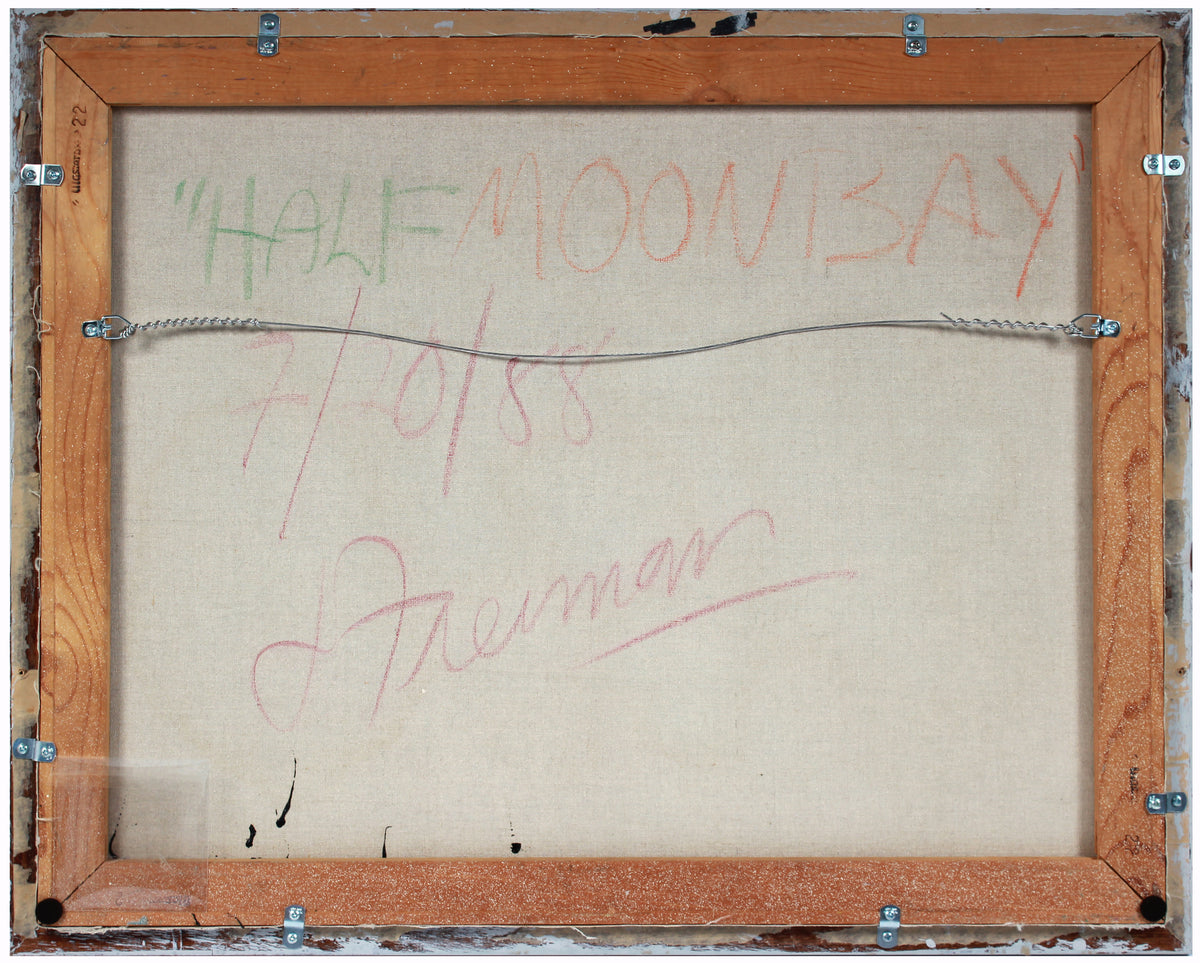 <i>Half Moon Bay</i> <br>1988 Oil Scene <br><br>#A7892