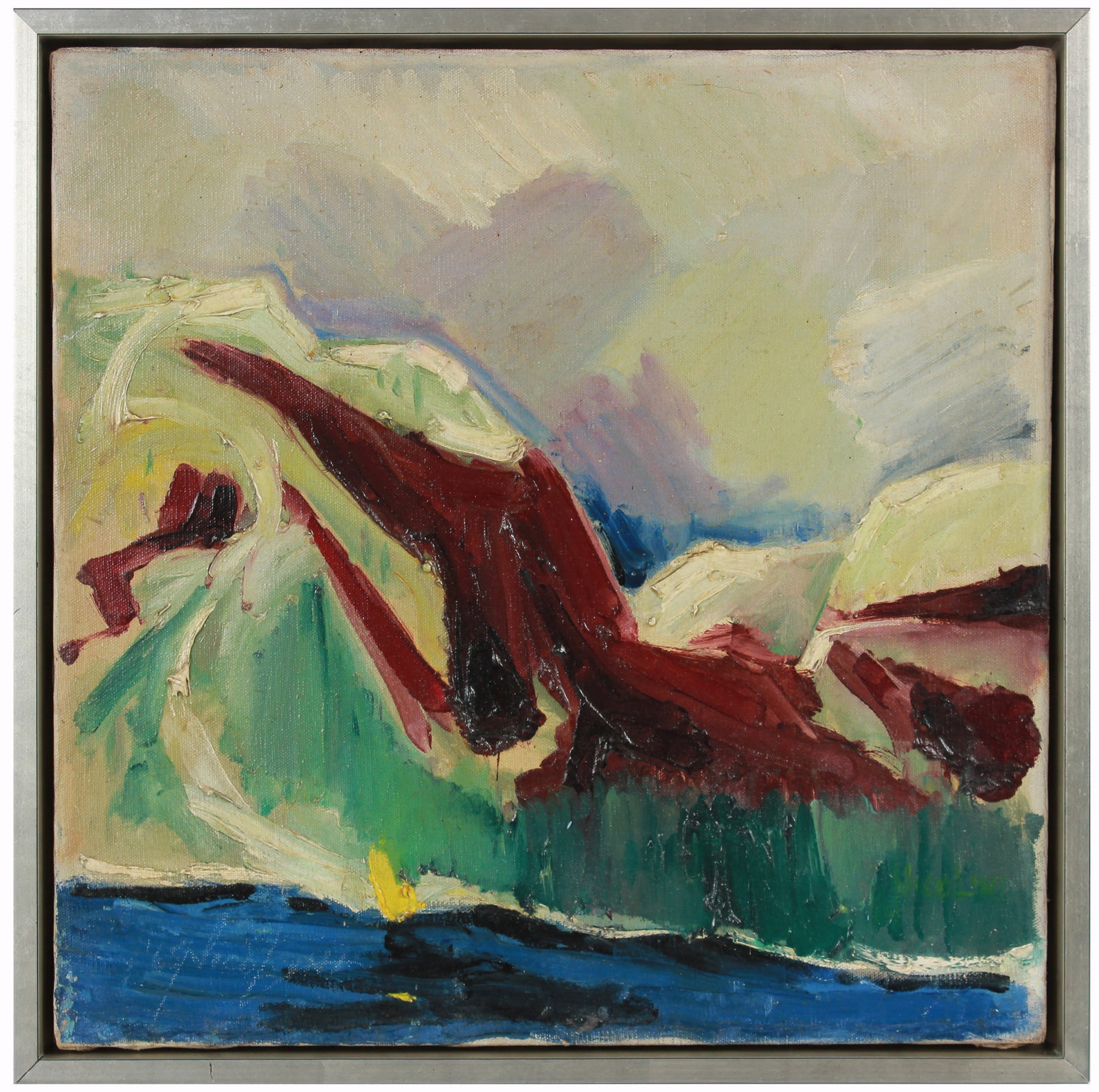 Abstracted Clouds & Sky <br>1965 Oil <br><br>#A7954