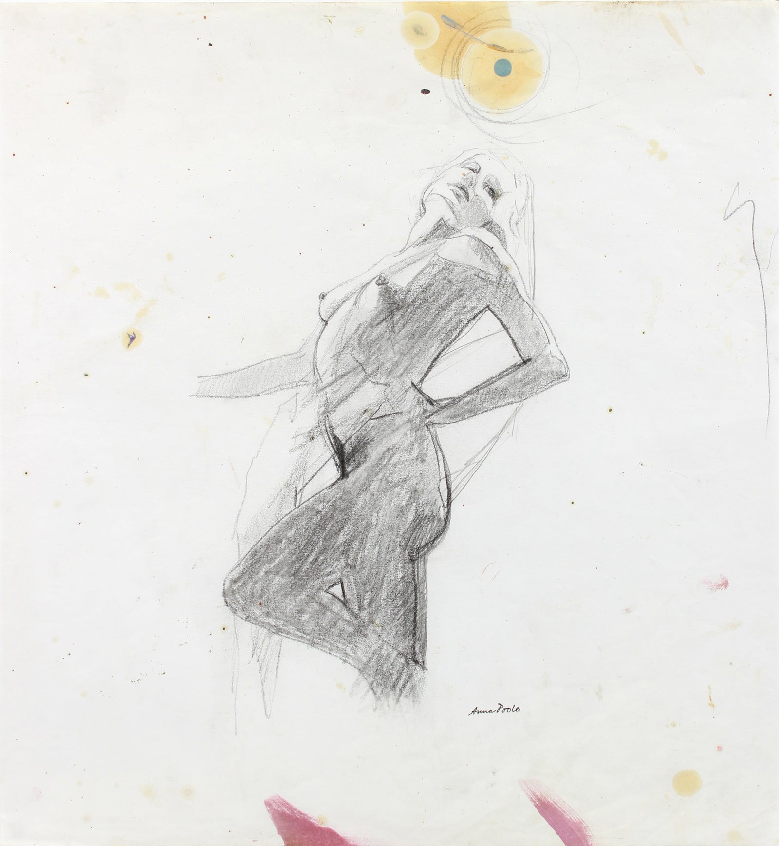 Dancers Pose - Study <br>Late 20th Century Graphite <br><br>#A7976