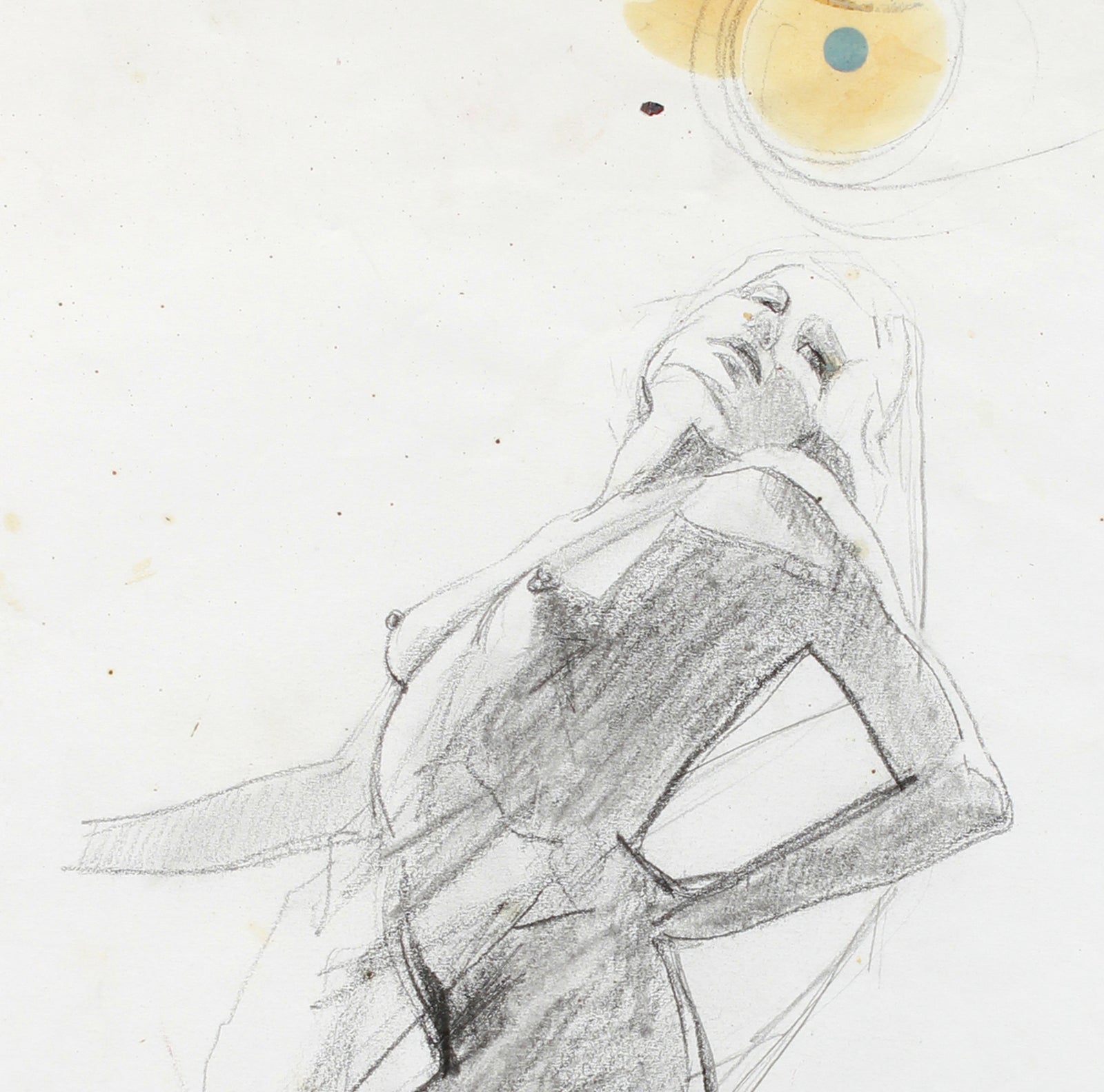 Dancers Pose - Study <br>Late 20th Century Graphite <br><br>#A7976