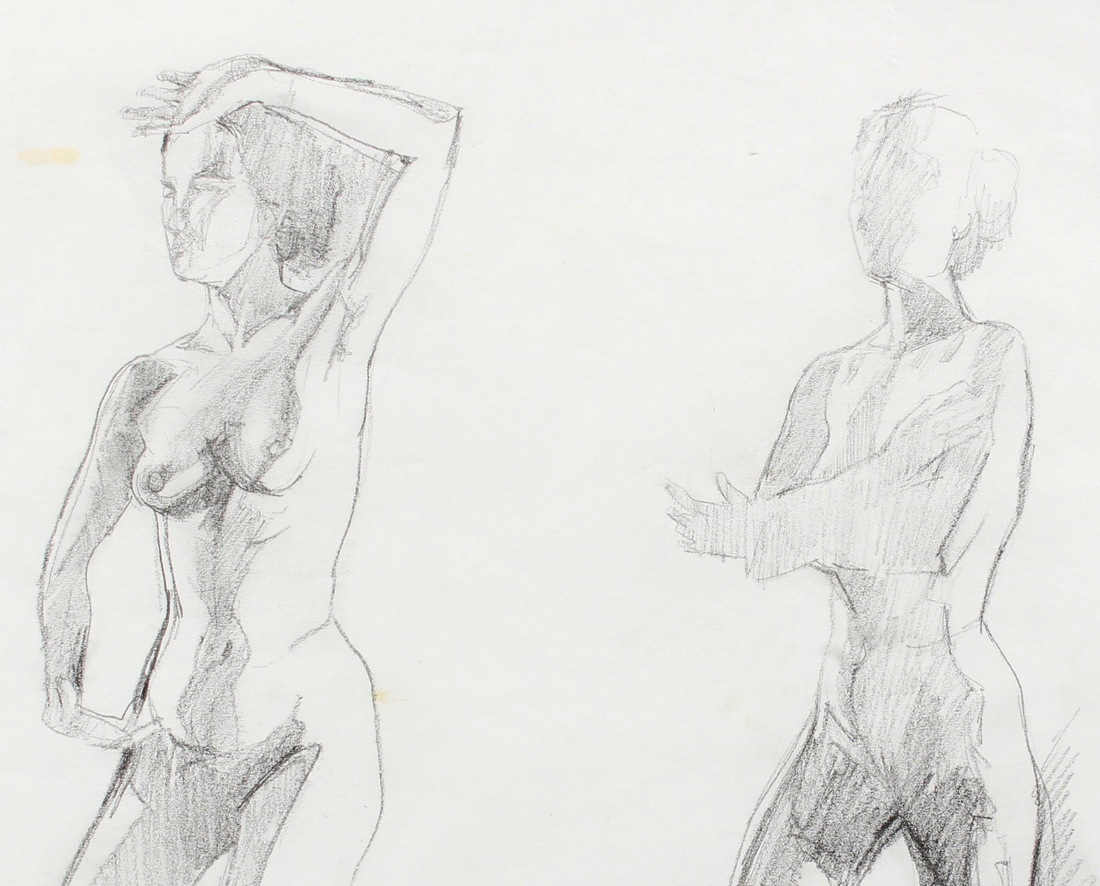 Nude Figure Study <br>Late 20th Century Graphite <br><br>#A7977