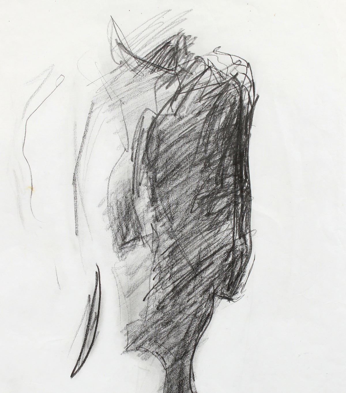 Chiaroscuro Torso Study <br>Late 20th Century Graphite <br><br>#A7979