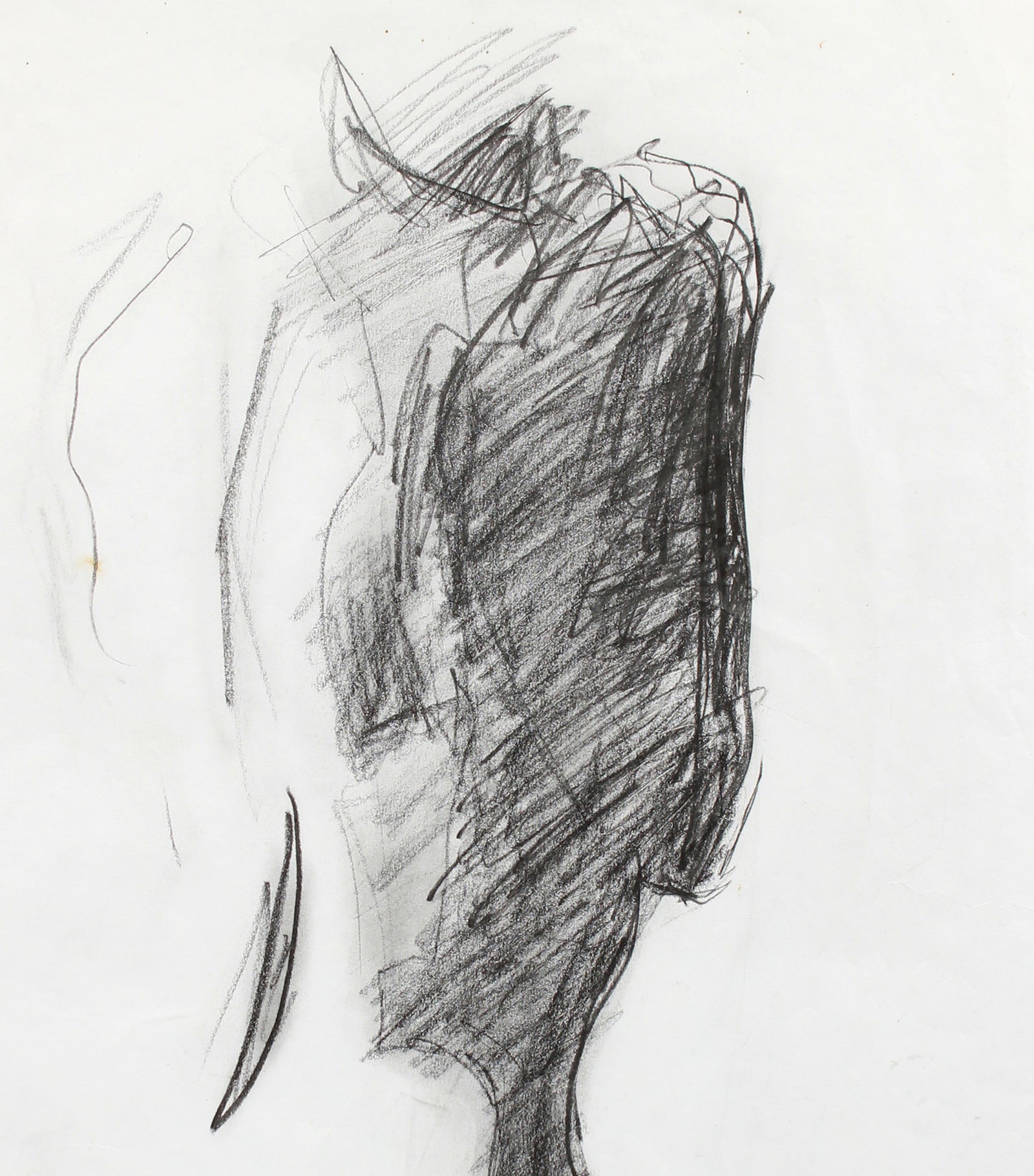 Chiaroscuro Torso Study <br>Late 20th Century Graphite <br><br>#A7979