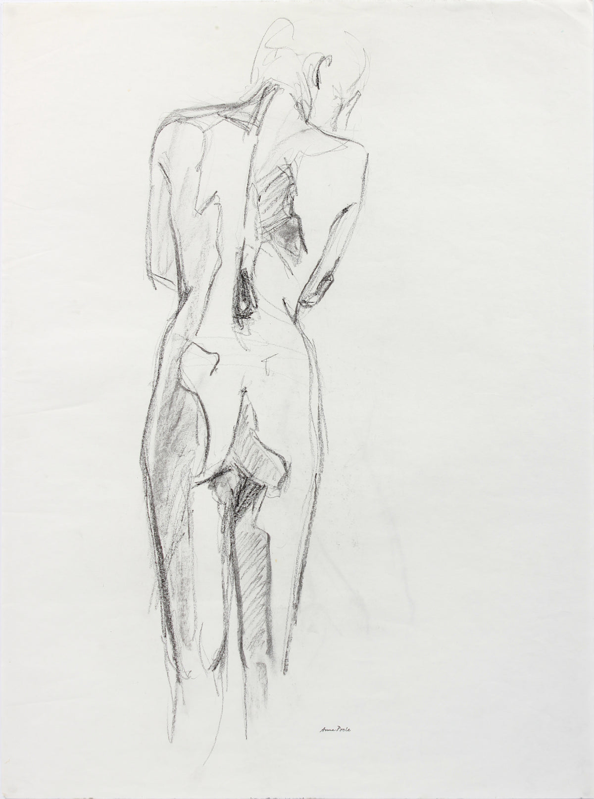 Contemplative Female Drawing &lt;br&gt;Late 20th Century Graphite &lt;br&gt;&lt;br&gt;#A7985