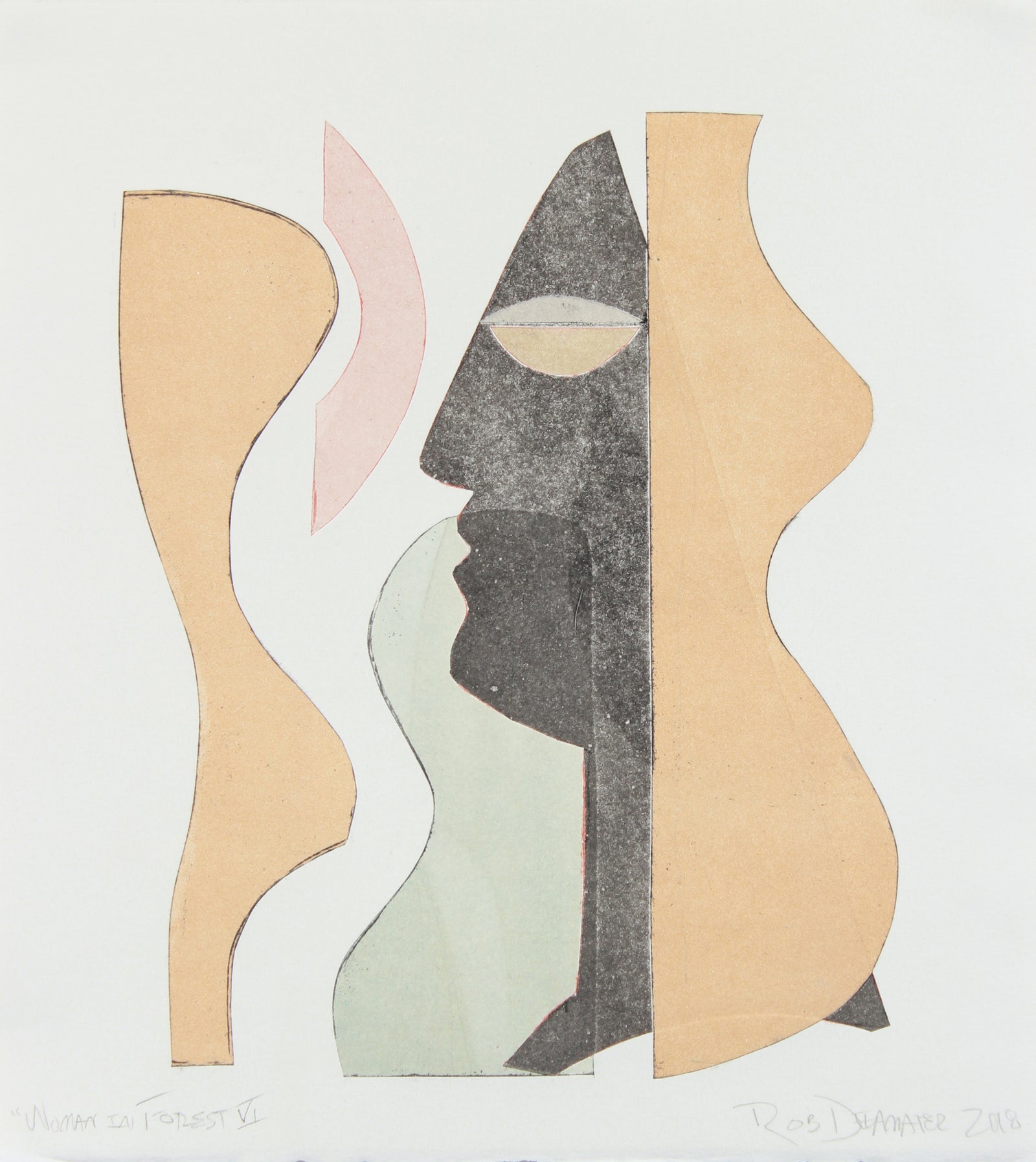 <i>Woman in Forest VI</i> <br>2018 Monotype <br><br>#A8004