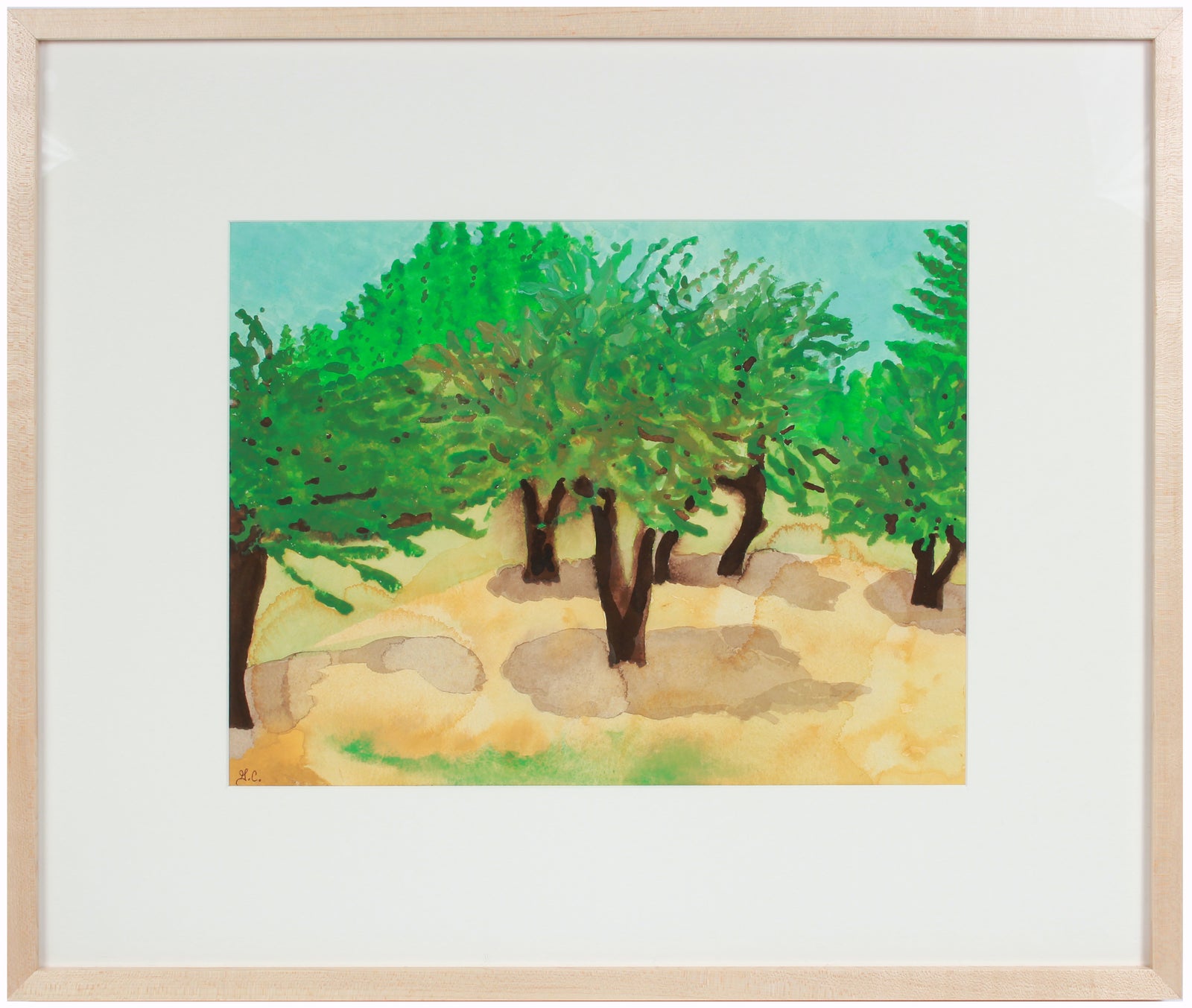 <i>Apple Orchard in Redwood Forest</i> <br>2018 Mixed Media <br><br>#A8181