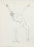 Reaching Male Nude <br>1960-80s Ink <br><br>#A8206