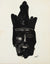 Classical Face with Crown <br>1960-80s Acrylic with Scratching <br><br>#A8212