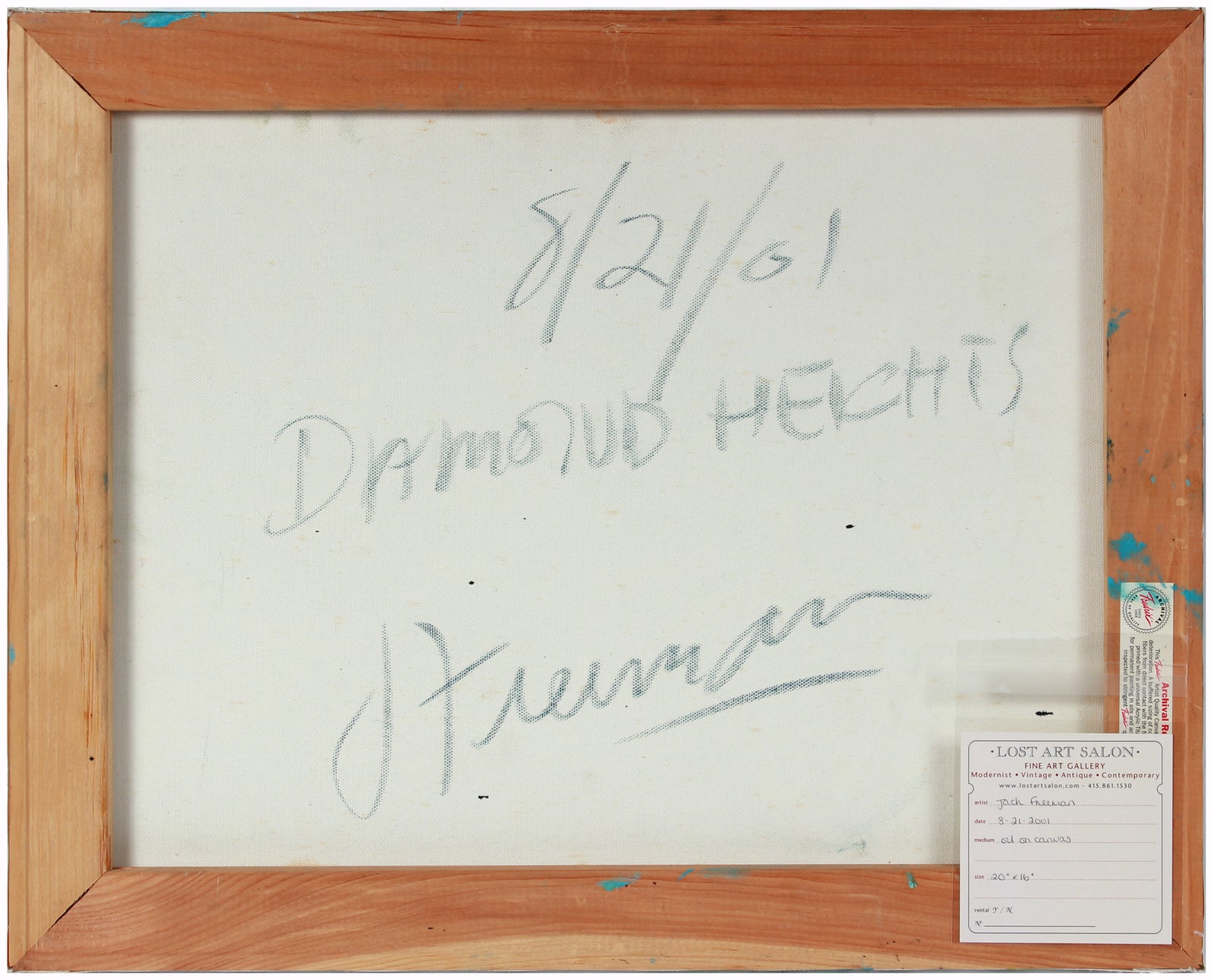 <i>Diamond Heights</i> <br>2001 Oil Abstract <br><br>#A8264