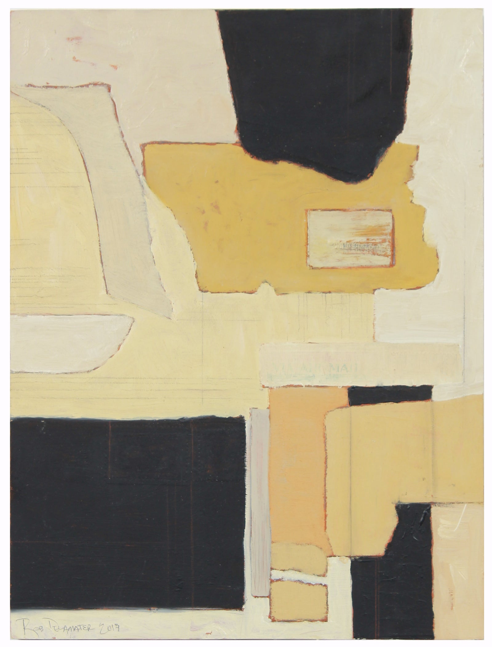 <i>Letters from California</i> <br>2019 Oil & Mixed Media <br><br>#A8284