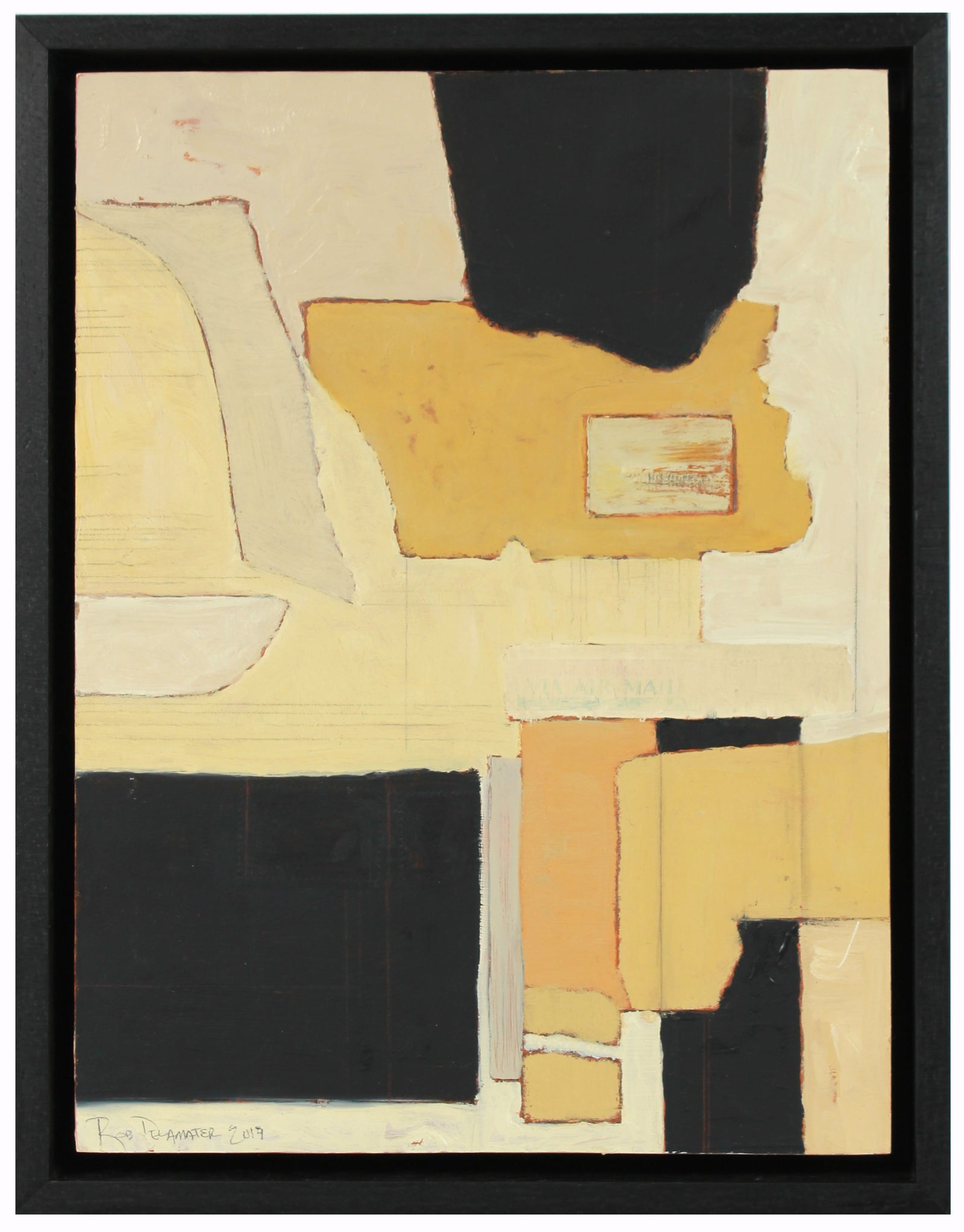 <i>Letters from California</i> <br>2019 Oil & Mixed Media <br><br>#A8284