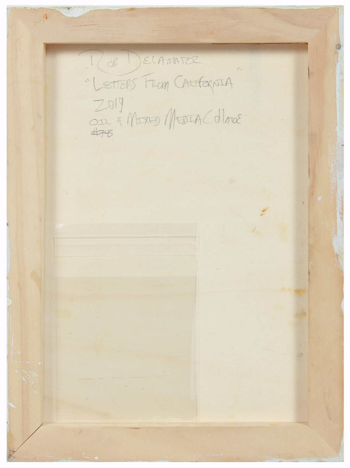 <i>Letters from California</i> <br>2019 Oil & Mixed Media <br><br>#A8284
