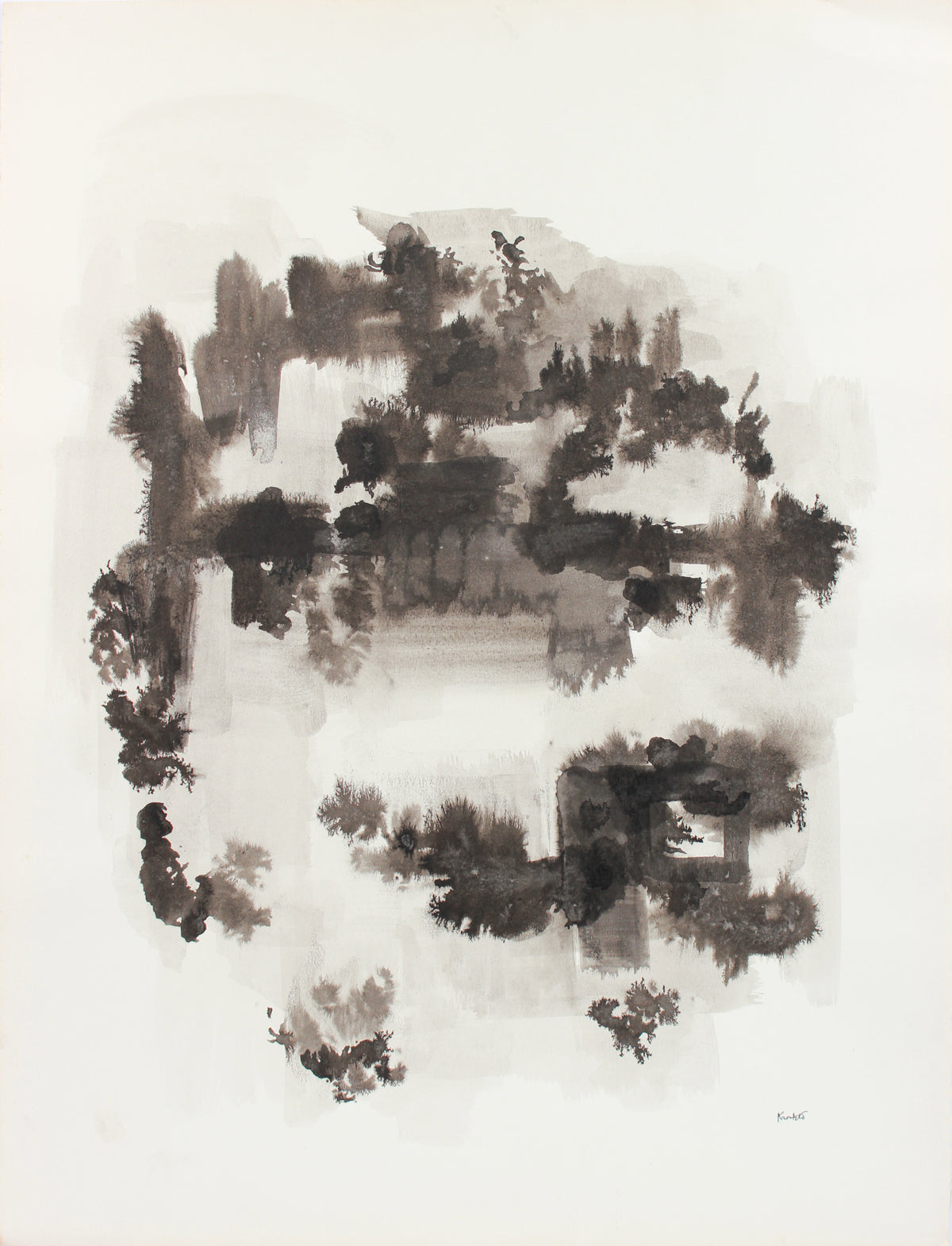 Misty Monochrome Forms &lt;br&gt;1960-80s Ink &lt;br&gt;&lt;Br&gt;#A8305