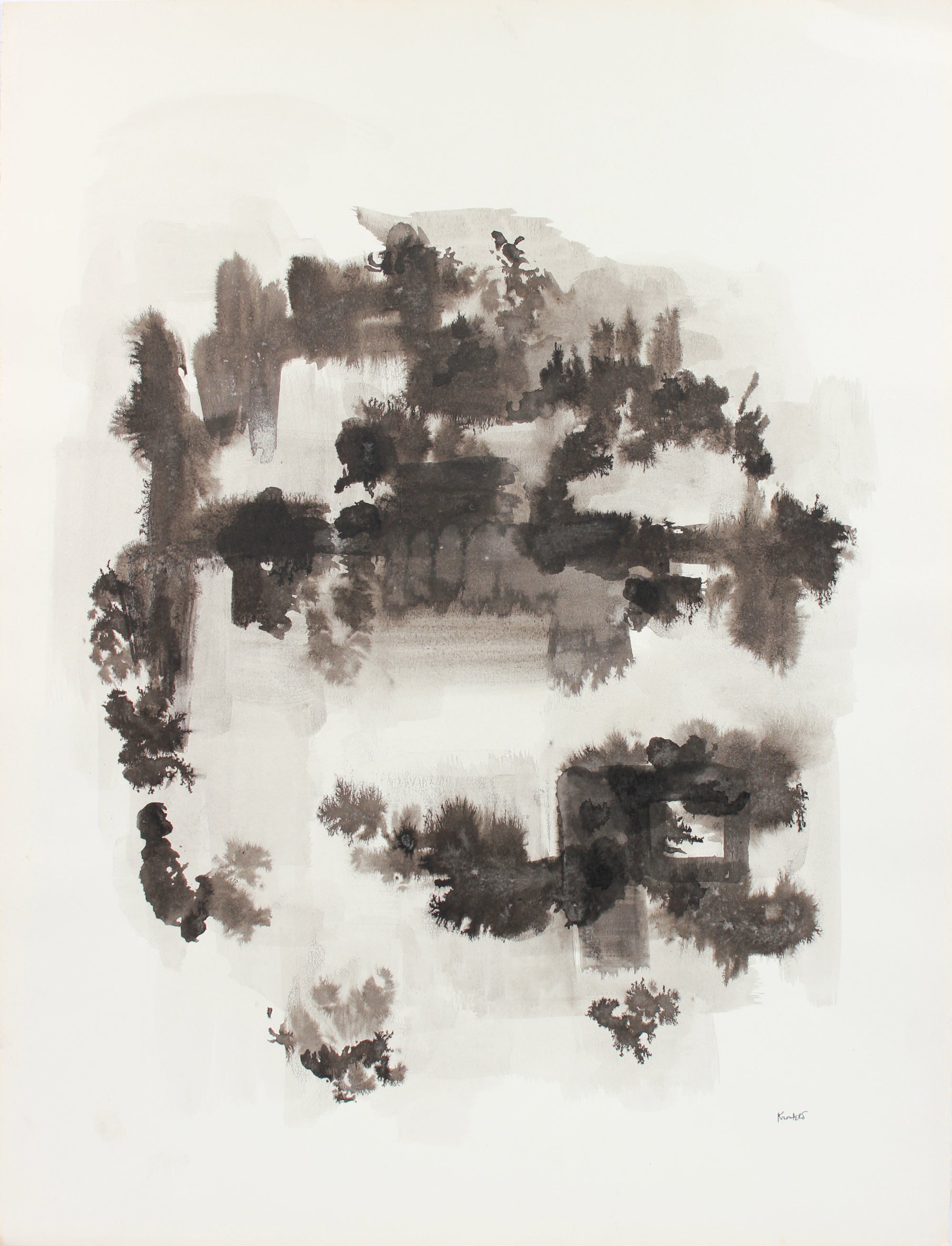 Misty Monochrome Forms <br>1960-80s Ink <br><Br>#A8305