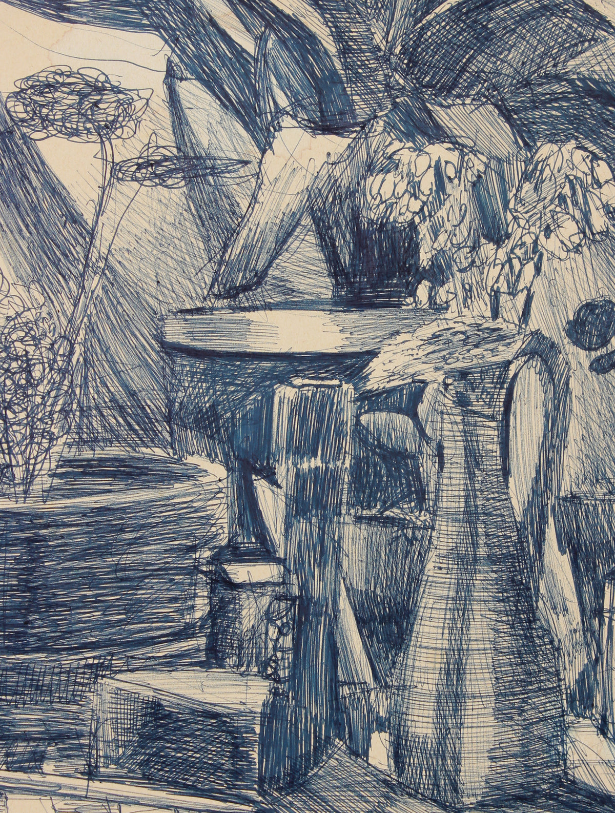 Modernist Still Life with Fern <br>20th Century Ink <br><br>#A8312