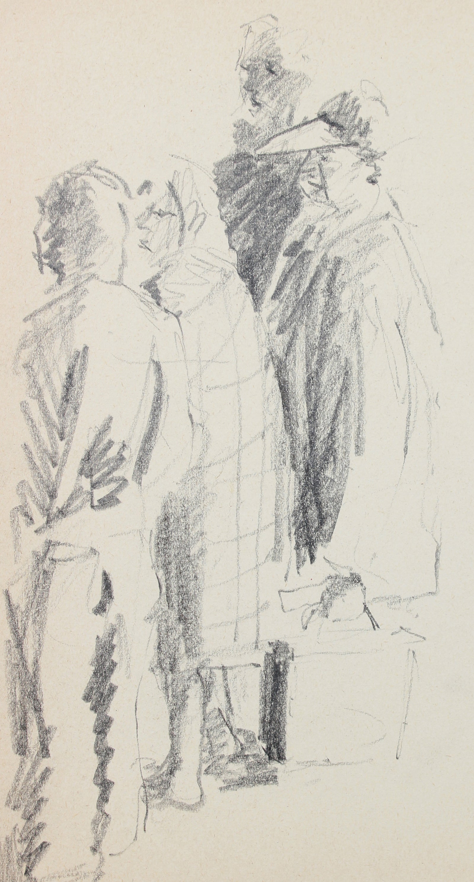 Modernist Sketched Figures <br>20th Century Graphite <br><br>#A8313