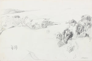 Abstracted California Landscape <br>20th Century Graphite <br><br>#A8320