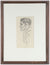 Modernist Portrait in Profile <br>1940-50s Graphite <br><br>#A8410
