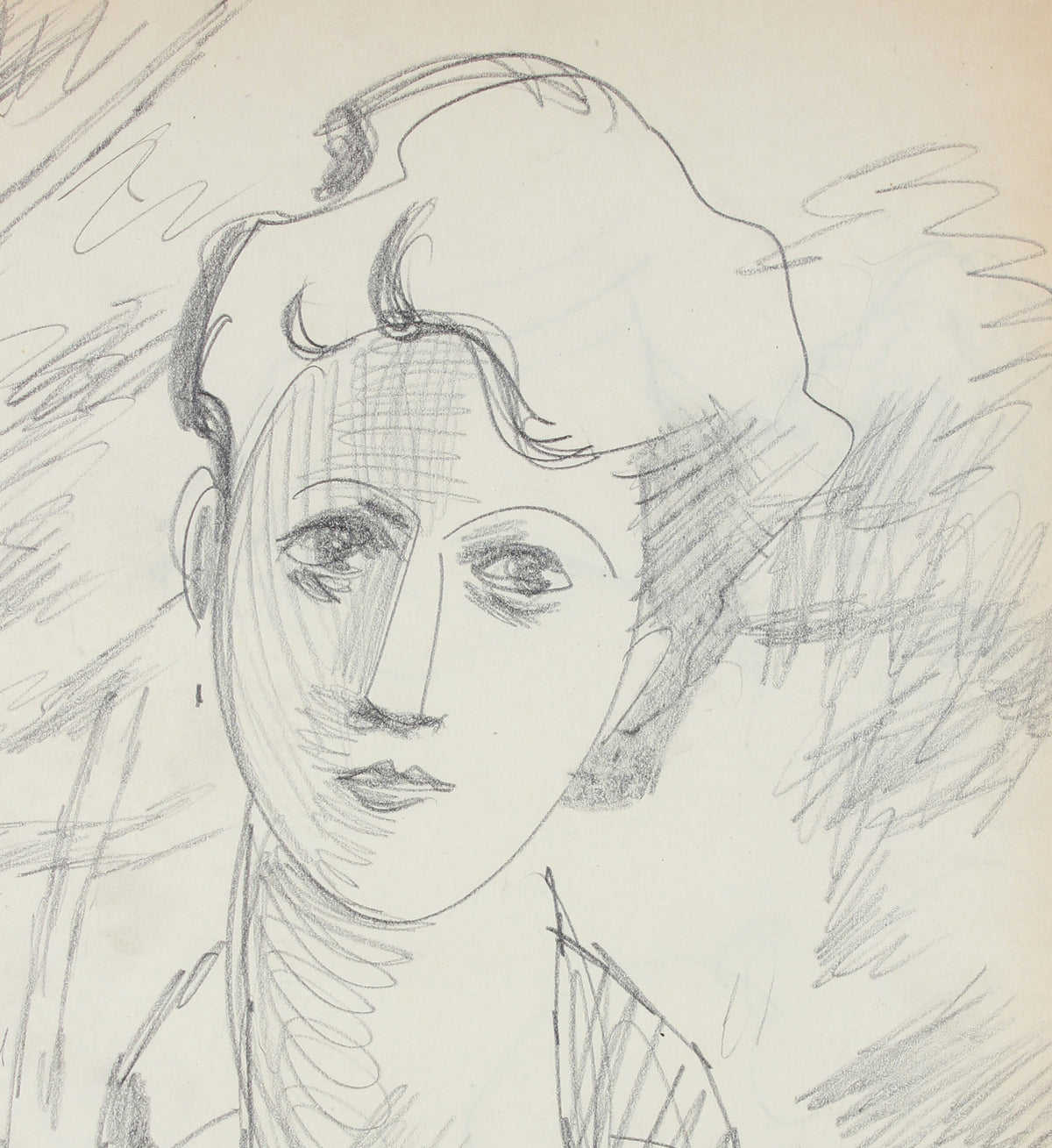 Vintage Portrait Study <br>1940-50s Graphite <br><br>#A8424