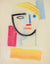 Playful Modernist Face <br>1946 Pastel <br><br>#A8426